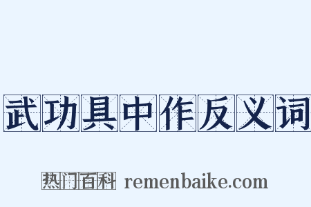 武功具中作反义词是什么意思的图片